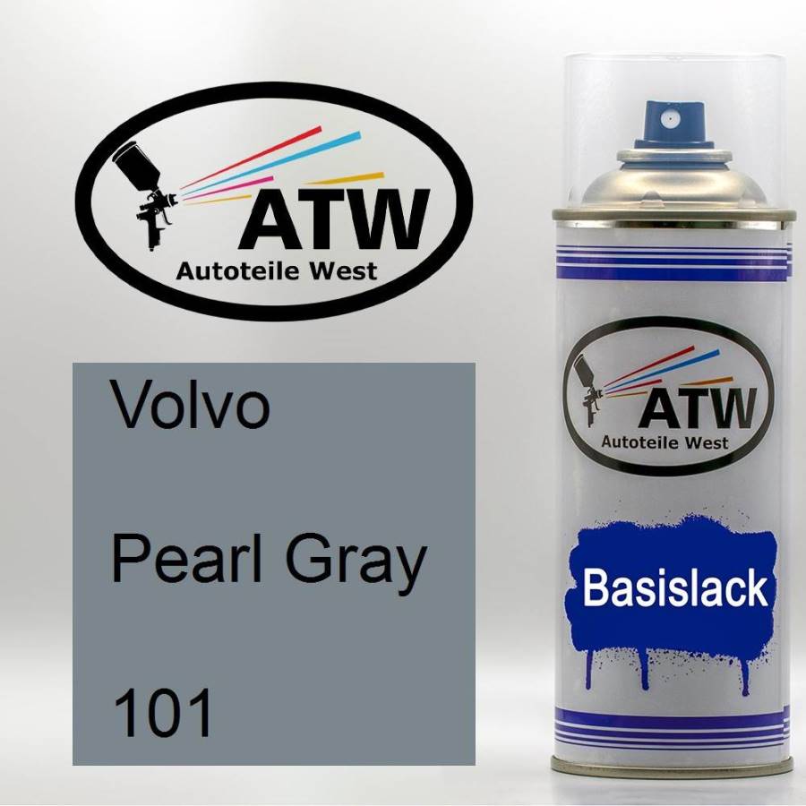 Volvo, Pearl Gray, 101: 400ml Sprühdose, von ATW Autoteile West.